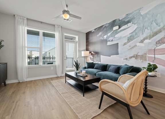 Alton Mill District Apartments in Charlotte, North Carolina Model Living Room