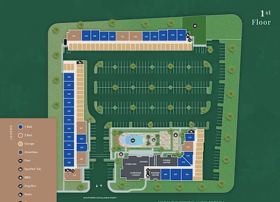 Alton Southern Highlands Apartments in Las Vegas, Nevada Site Map Floor 1