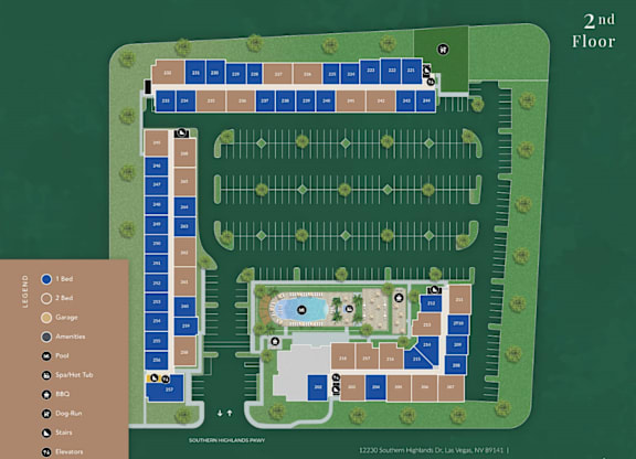 Alton Southern Highlands Apartments in Las Vegas, Nevada Site Map Floor 2