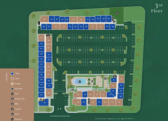 Alton Southern Highlands Apartments in Las Vegas, Nevada Site Map Floor 3