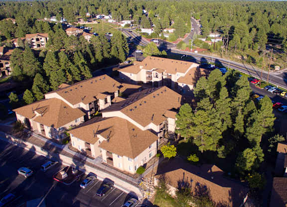 Overhead view of Table Rock Apartment Homes in Flagstaff, AZ