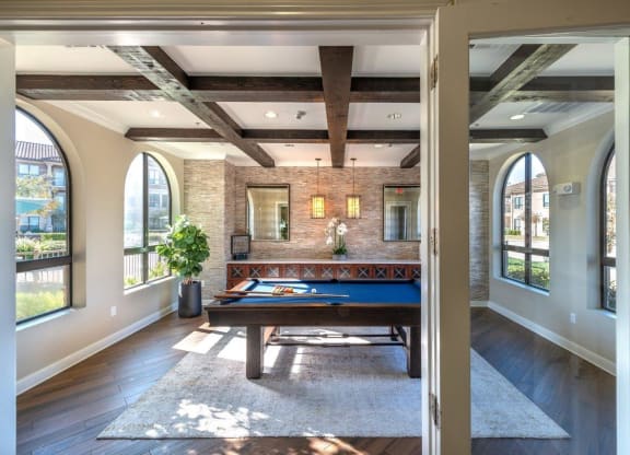 Game room at Arden Woods Apartments, Spring, Texas