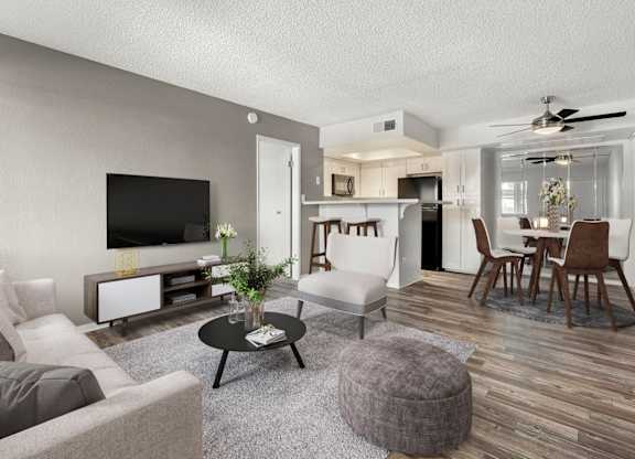 Avalon Hills Model Living Room and Kitchen