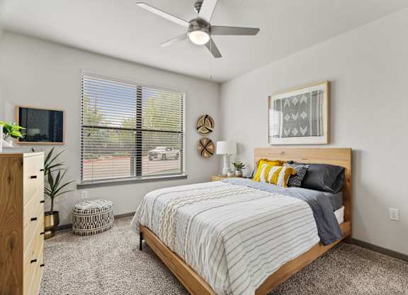 Axis Hamilton Apartments in San Antonio, Texas Model Bedroom