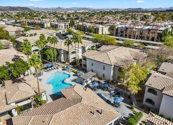Bayside Apartments in Phoenix, Arizona Aerial View of Property and Surrounding Area