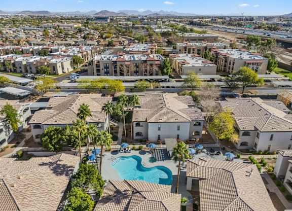 Bayside Apartments in Phoenix, Arizona Aerial View of Property and Surrounding Area