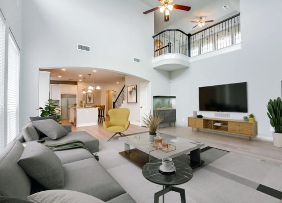 Cottages at the Realm Model Living Room