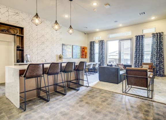 Cromwell at Plum Creek Apartments Clubhouse with Seating Area