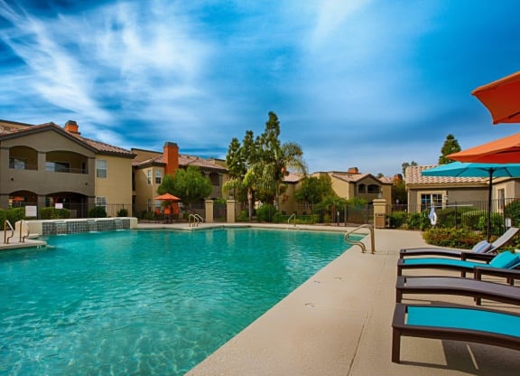 Desert Mirage Pool with Lounge Chairs