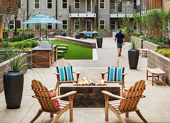 Courtyard Firepit Patio at Discovery at The Realm, Lewisville, 75056