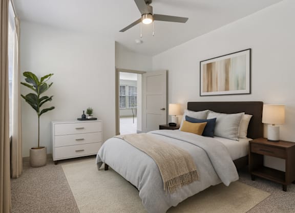 District South Apartments in Fishers, IN Model Bedroom