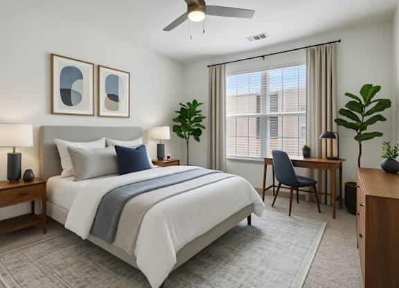 District South Apartments in Fishers, IN Model Bedroom