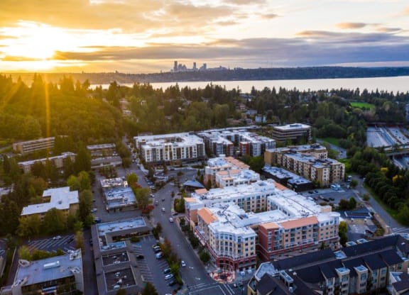 The Mercer Apartment aerial view