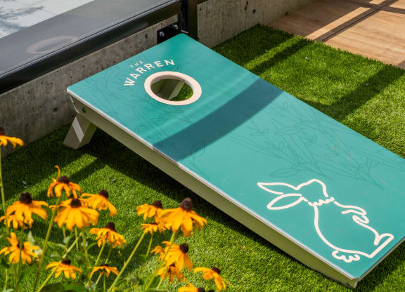 The Warren Apartments cornhole