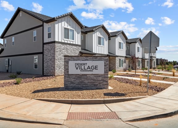 Desert Village Townhomes monument sign