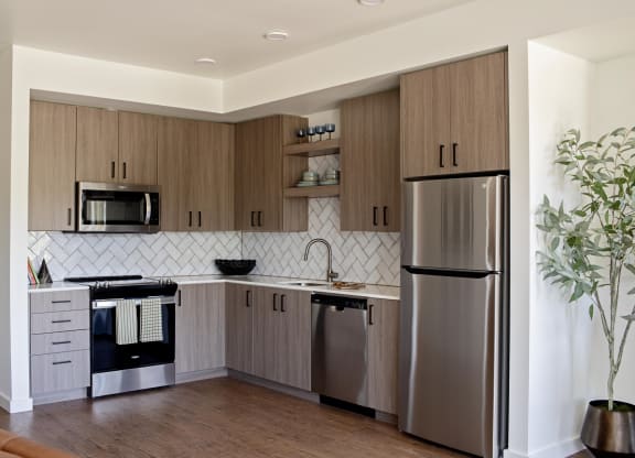 The Gabe Apartments in Portland, Oregon Model Kitchen