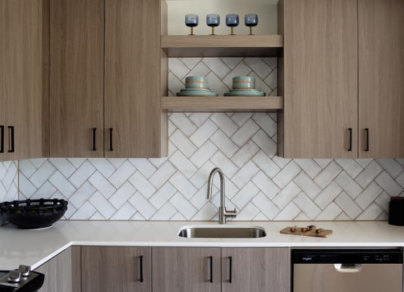 The Gabe Apartments in Portland, Oregon Model Kitchen