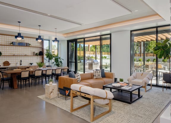 The Gabe Apartments in Portland, Oregon Lounge and Kitchen