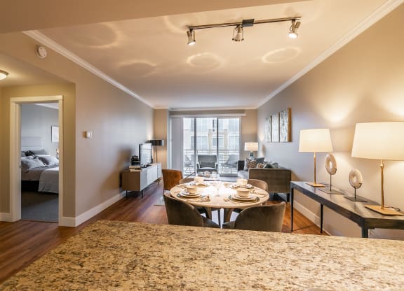 The Mercer Apartments Model Dining Room