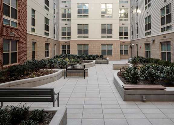 Gilliam Place Apartments in Arlington, Virginia Exterior and Courtyard