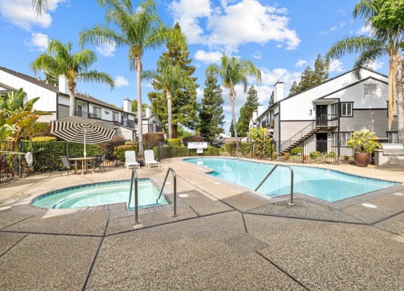 Hazel Ranch Apartments in Fair Oaks, California Pool and Hot Tub