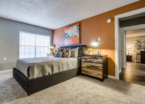The Annex Apartments Model Bedroom and Doorway