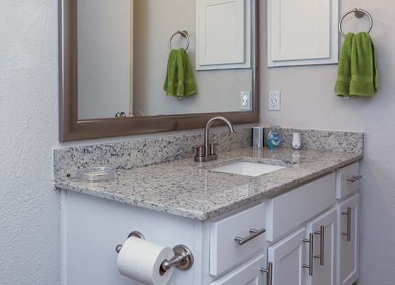 Eastgrove Apartments Bathroom Sink and Mirror