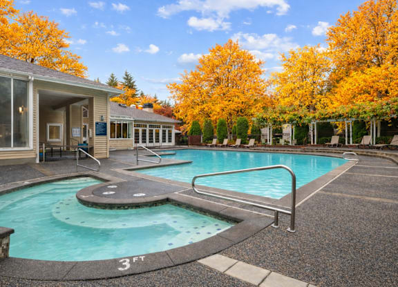 A small pool with a 3 feet depth marker.