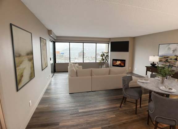 Model Living Room at Lake Tower, Coeur d'Alene Idaho