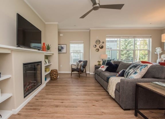 Latitude Apartments and Townhomes Model Living Room