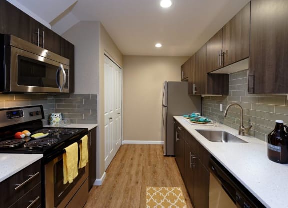Latitude Apartments and Townhomes Model Kitchen