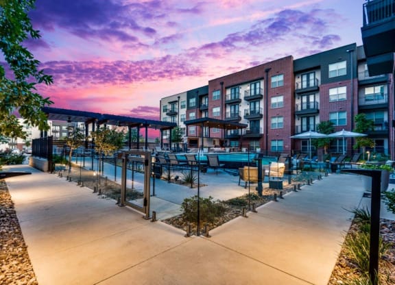 Lenox Cooper Apartments in Arlington, Texas Exterior and Pool Area