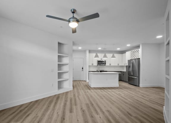 Lenox Katy Crossing Kitchen with Island and Living Room