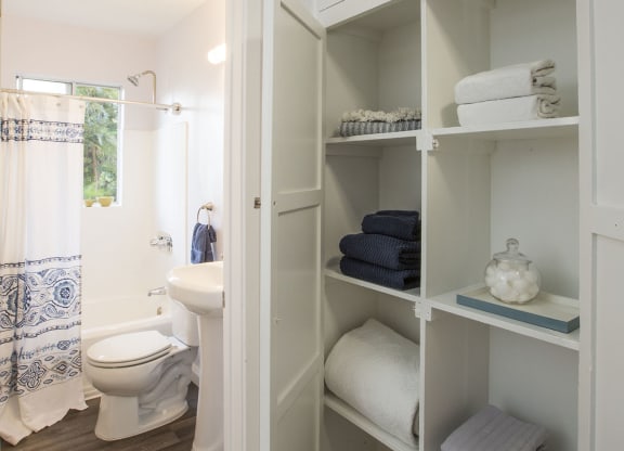 Marine View Apartments Model Linen Closet
