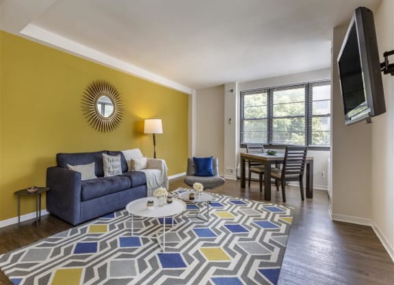 The Broadview Apartments in Baltimore, Maryland Model Living Room