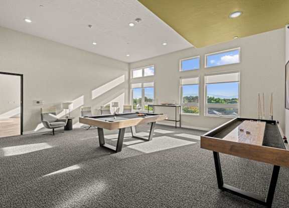 Meritage West Apartment Homes in Boise, Idaho Clubhouse Lounge with Games