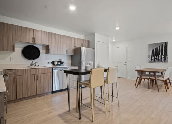 Mill Creek Apartments Model Kitchen and Dining Area