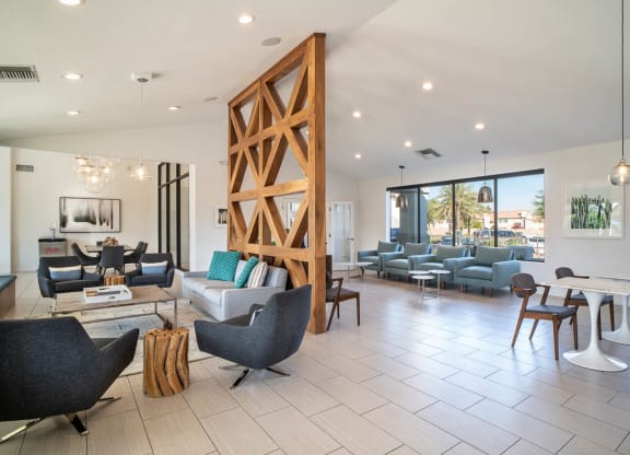 the lobby at the bradley braddock road station apartments