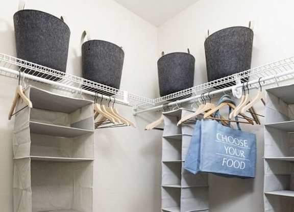 A pantry with a sign that says