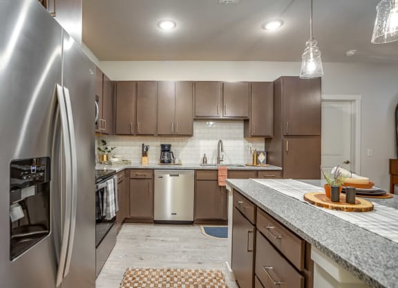 Discovery at The Realm in Lewisville, Texas Model Kitchen with Island