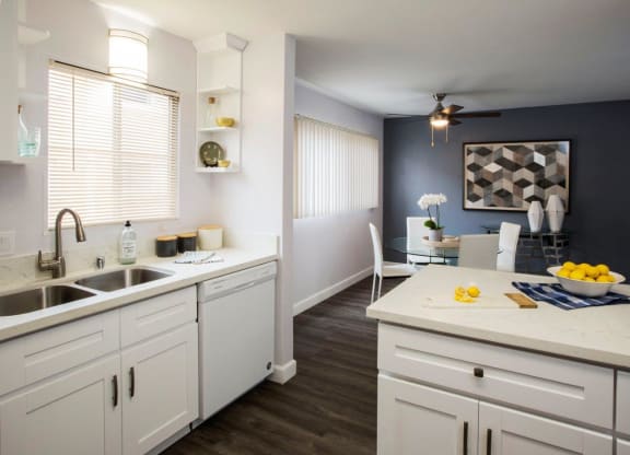 Ocean Breeze Villas Model Kitchen and Dining Area