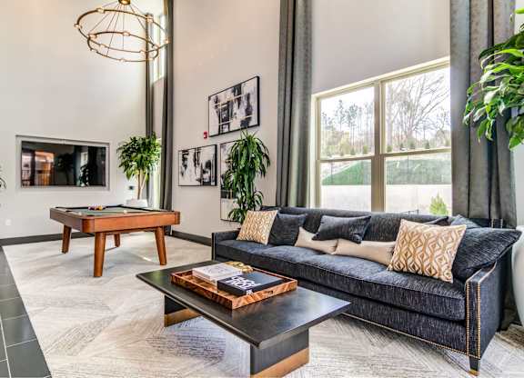 Skye Suwanee Town Center Apartments in Suwanee, Georgia Clubhouse Lounge