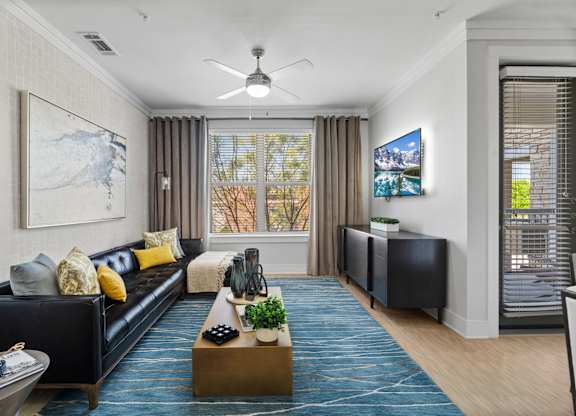 Axis at Watters Creek Apartments in Allen, Texas Model Living Room