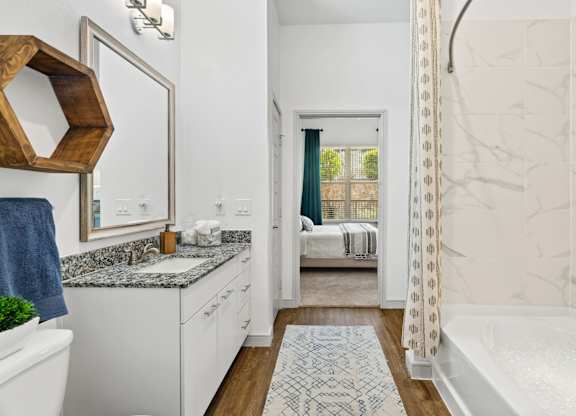 Woodlands at the Preserve Apartments in Garland, Texas Model Bathroom