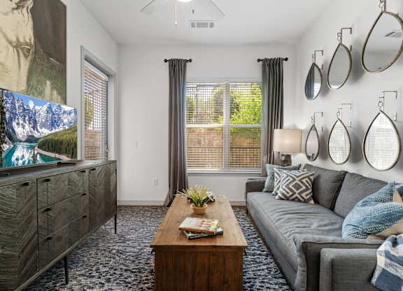 Woodlands at the Preserve Apartments in Garland, Texas Model Living Room