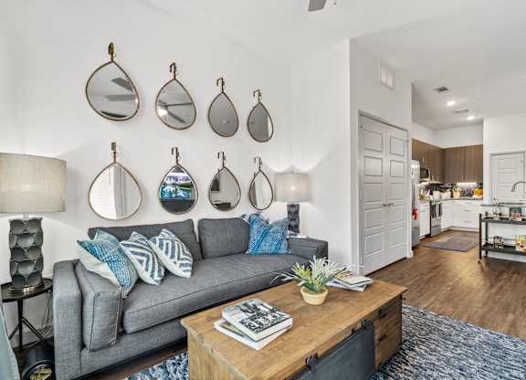Woodlands at the Preserve Apartments in Garland, Texas Model Living Room