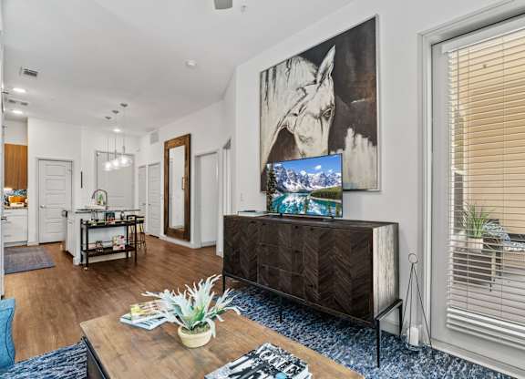 Woodlands at the Preserve Apartments in Garland, Texas Model Living Room
