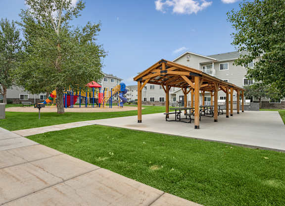 Remington Village Apartments in Gillette, Wyoming BBQ Area and Playground
