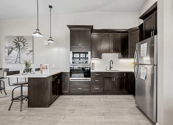 Remington Village Apartments in Gillette, Wyoming Clubhouse Lounge with Kitchen