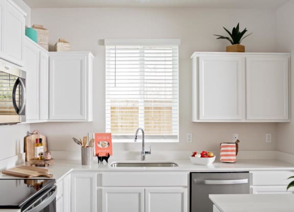 Residences at Butler Creek Model Kitchen with Ample Storage and Counter Space